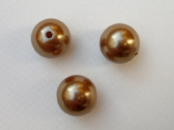 Perla effetto perlato in resina liscia colore Oro scuro