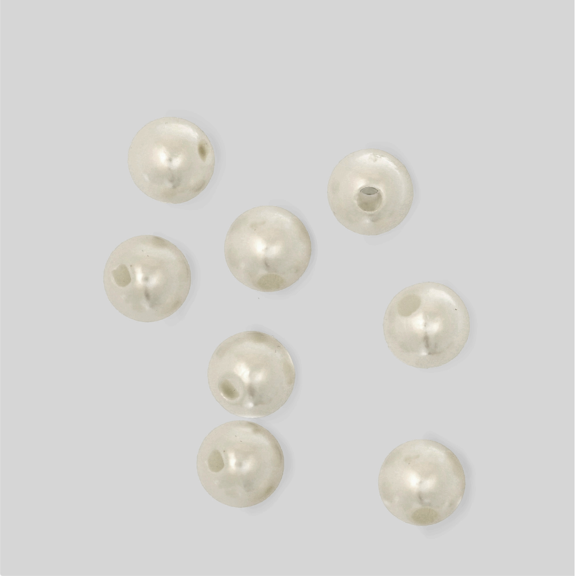 Perla effetto perlato in resina liscia colore BIANCO