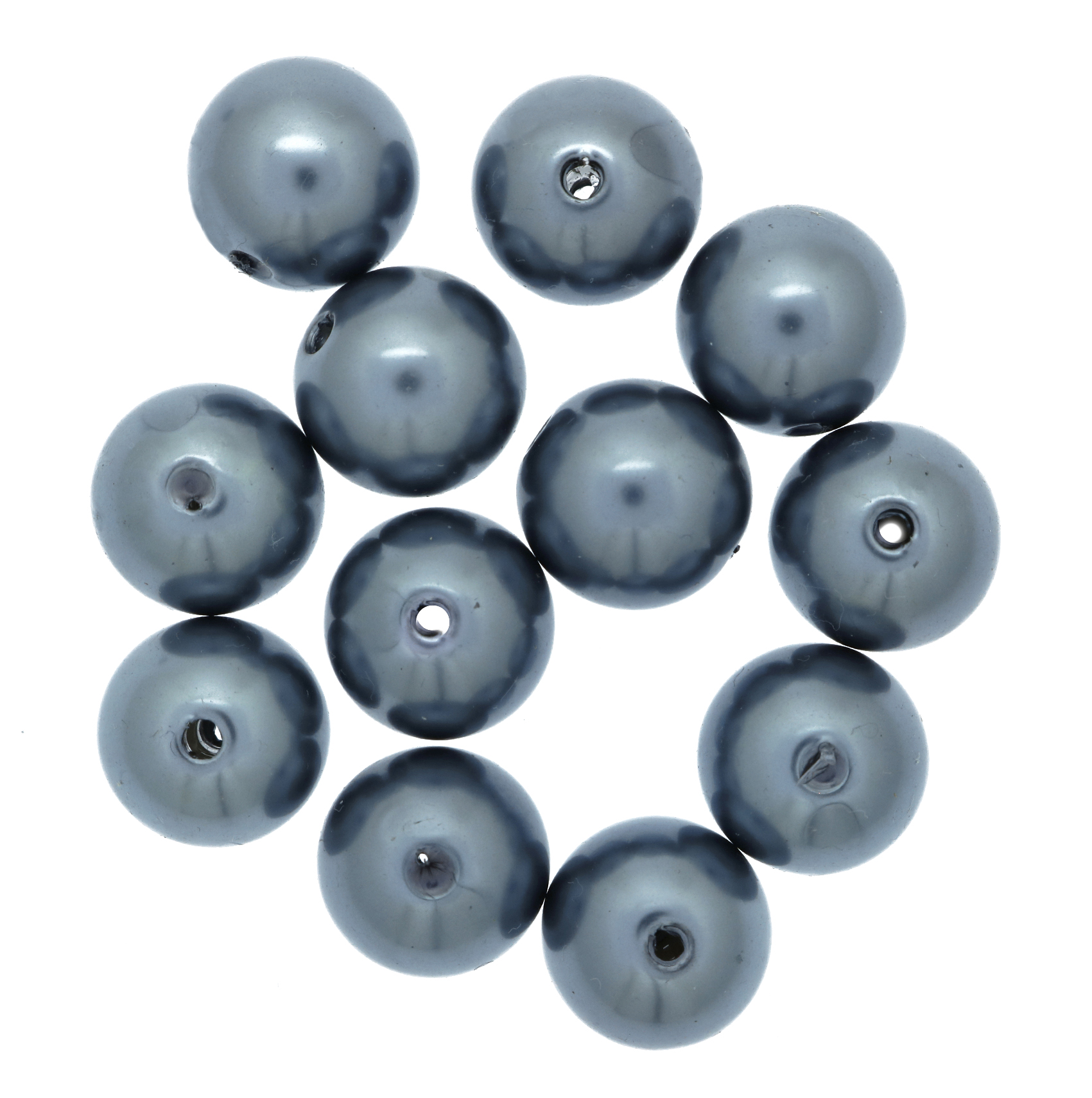 Perla effetto perlato in resina liscia colore Grigio Piombo