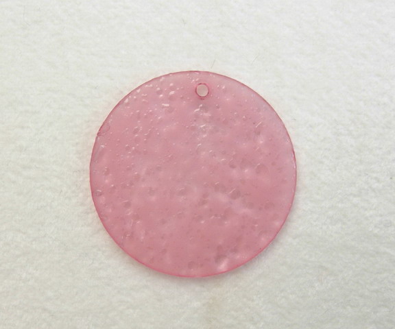 Paiette ghiacciata in resina con foro in alto color Rosa