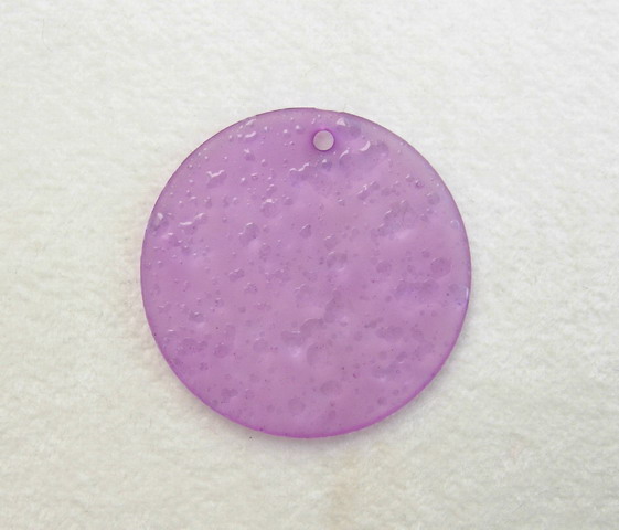 Paiette ghiacciata in resina con foro in alto color Viola