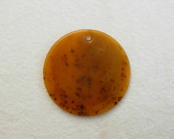 Paiette liscia in resina con foro in alto color Topazio sfumato