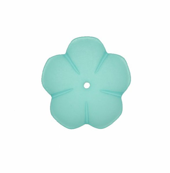 Fiore a cinque petali, 40 mm., colore Azzurro satinato