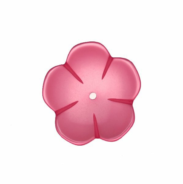 Fiore a cinque petali, 40 mm., colore Fucsia scuro perlato