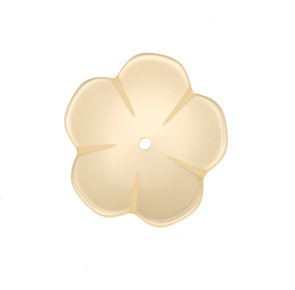 Fiore a cinque petali, 40 mm., colore Crema perlato