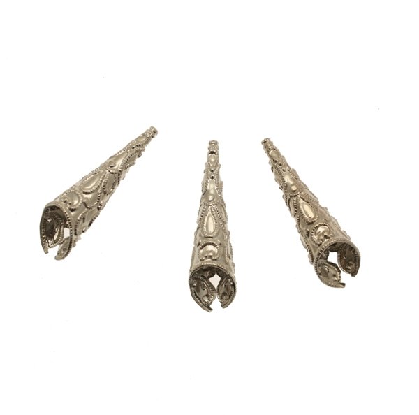Coppetta per goccia liscia allungata in resina, 30x8 mm.