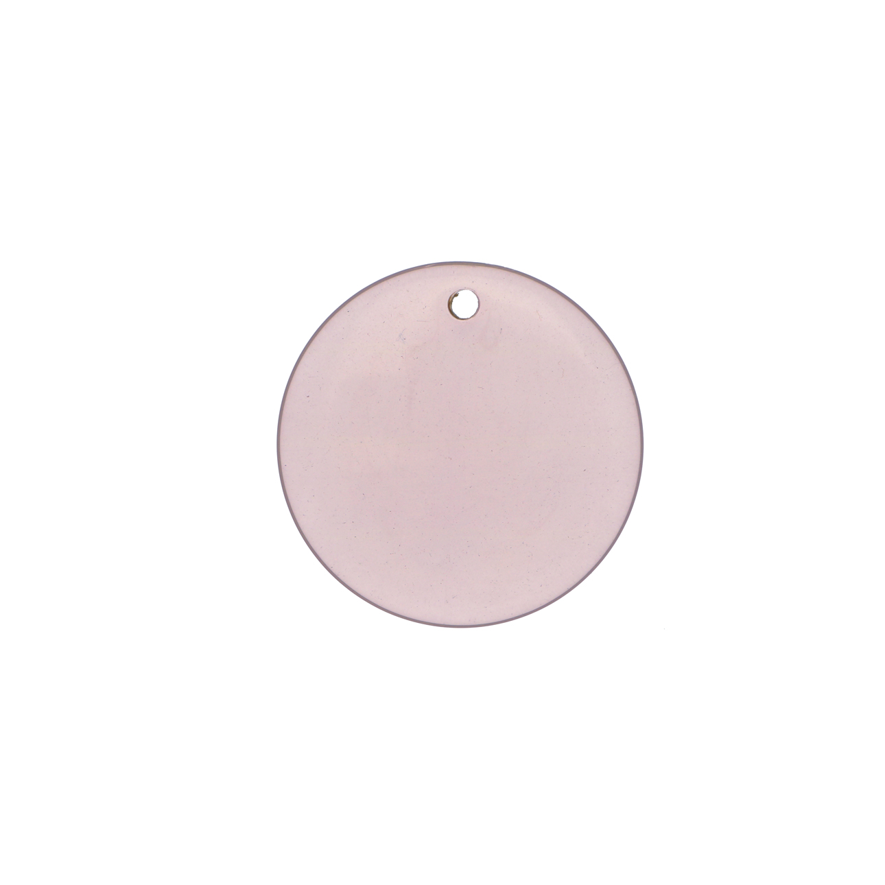 Paiette tonda liscia piatta con foro in alto, in resina, color Grigio-Viola Opale