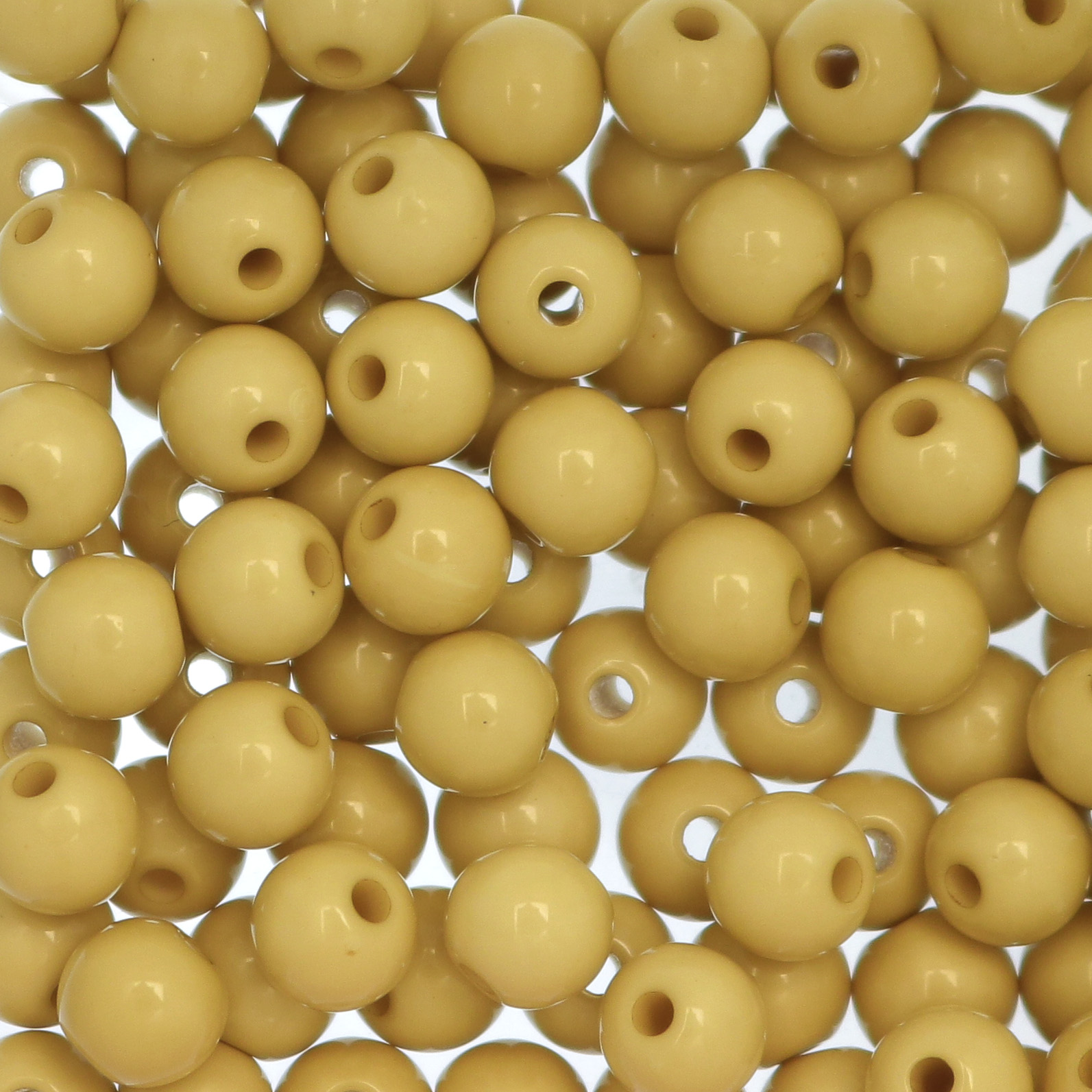 Confezione da 80 pezzi di Palline lisce Lucide in resina, da 6 mm., colore Pistacchio
