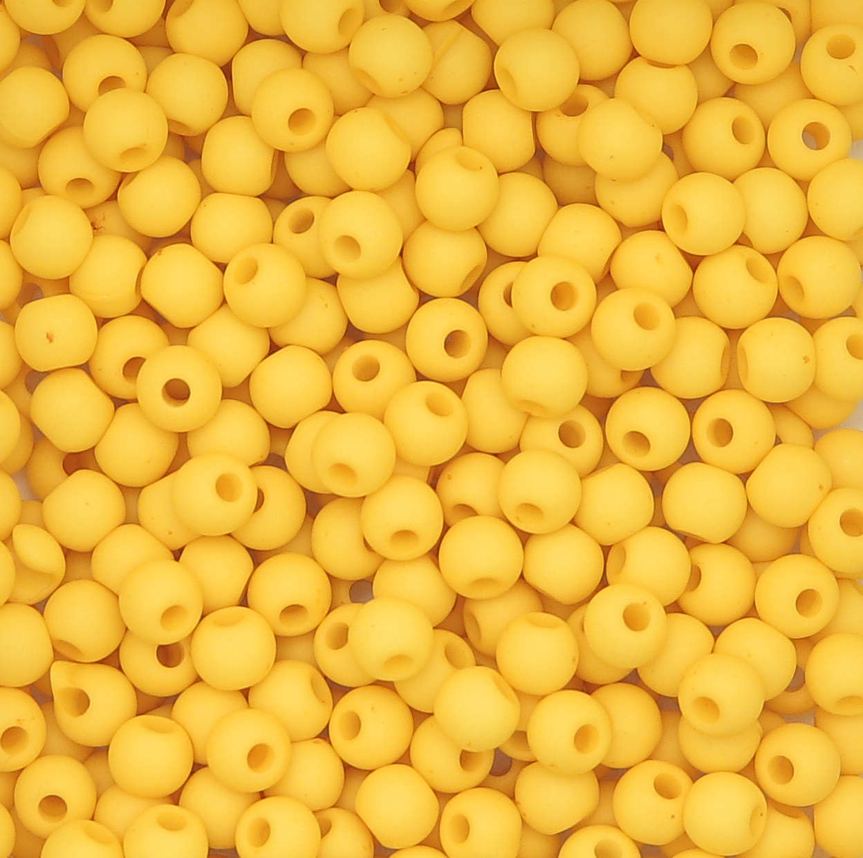 Confezione da 150 pezzi di Palline lisce opache in resina, da 4 mm., colore Giallo