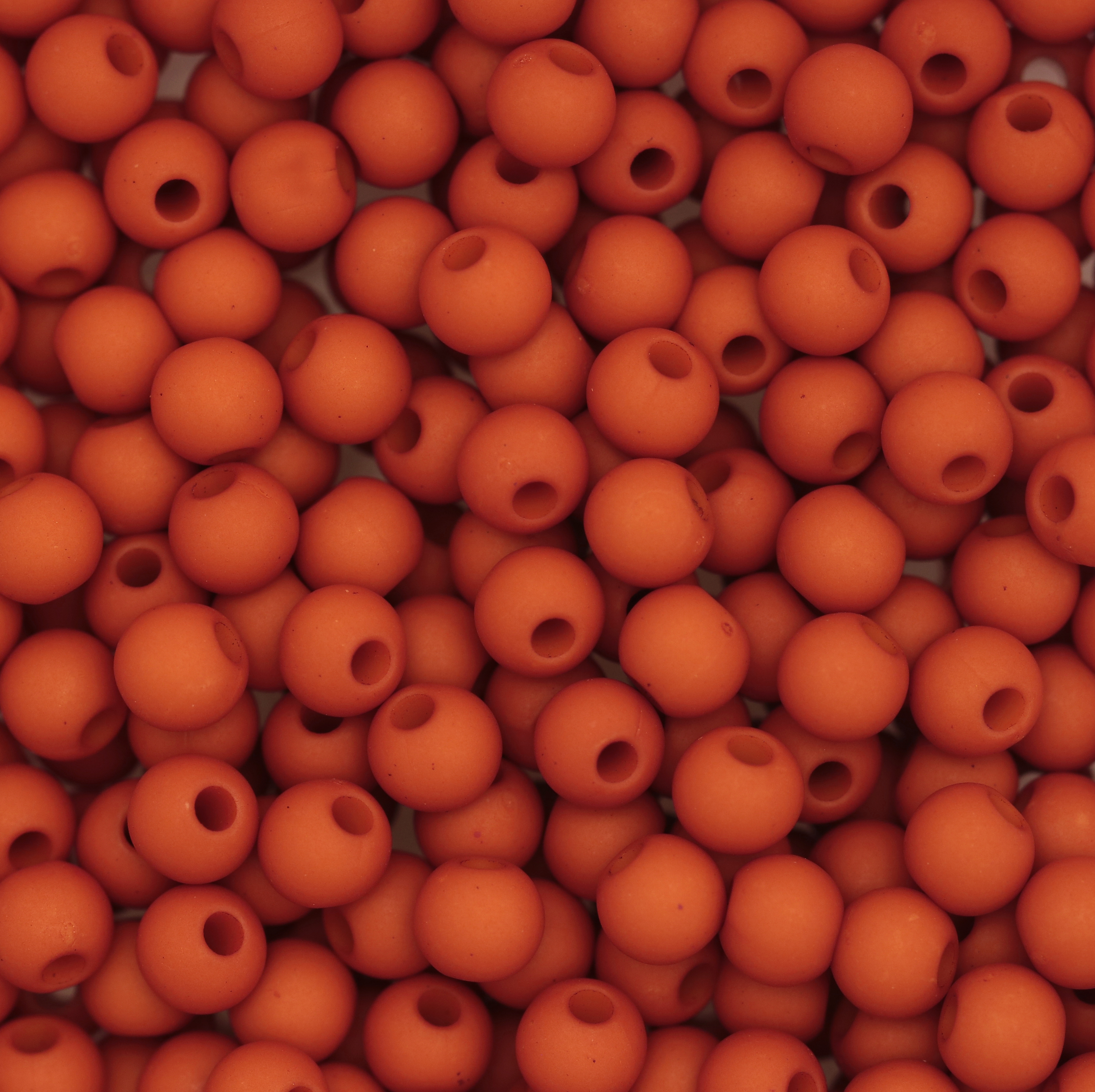 Confezione da 150 pezzi di Palline lisce opache in resina, da 4 mm., colore Mattone