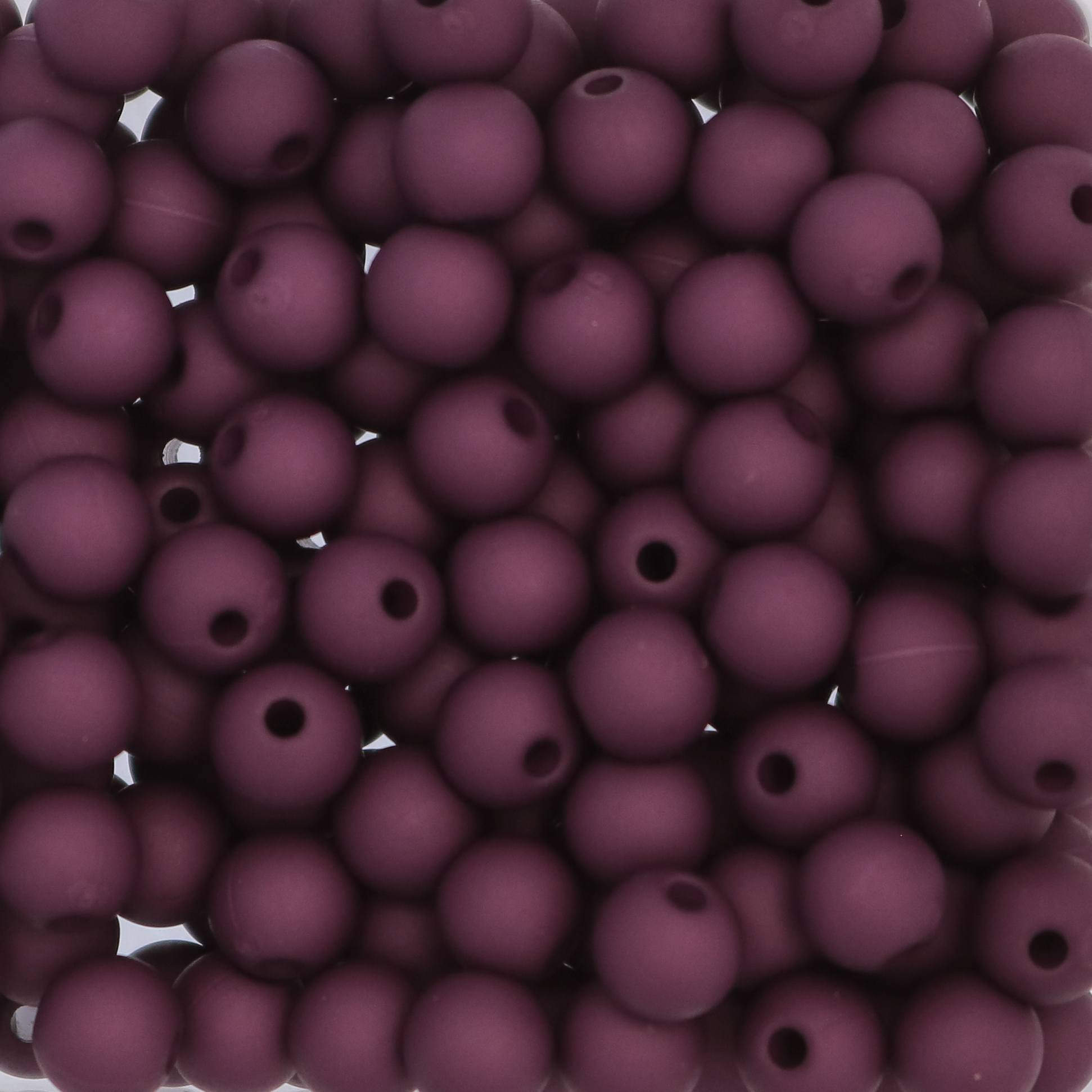 Confezione da 80 pezzi di Palline lisce opache in resina, da 6 mm., colore Rubino
