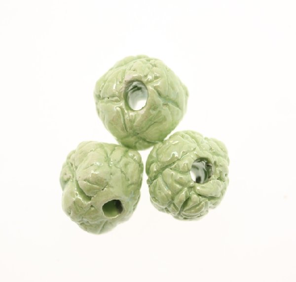 Palla martellata in ceramica, 18 mm., Colore Verde