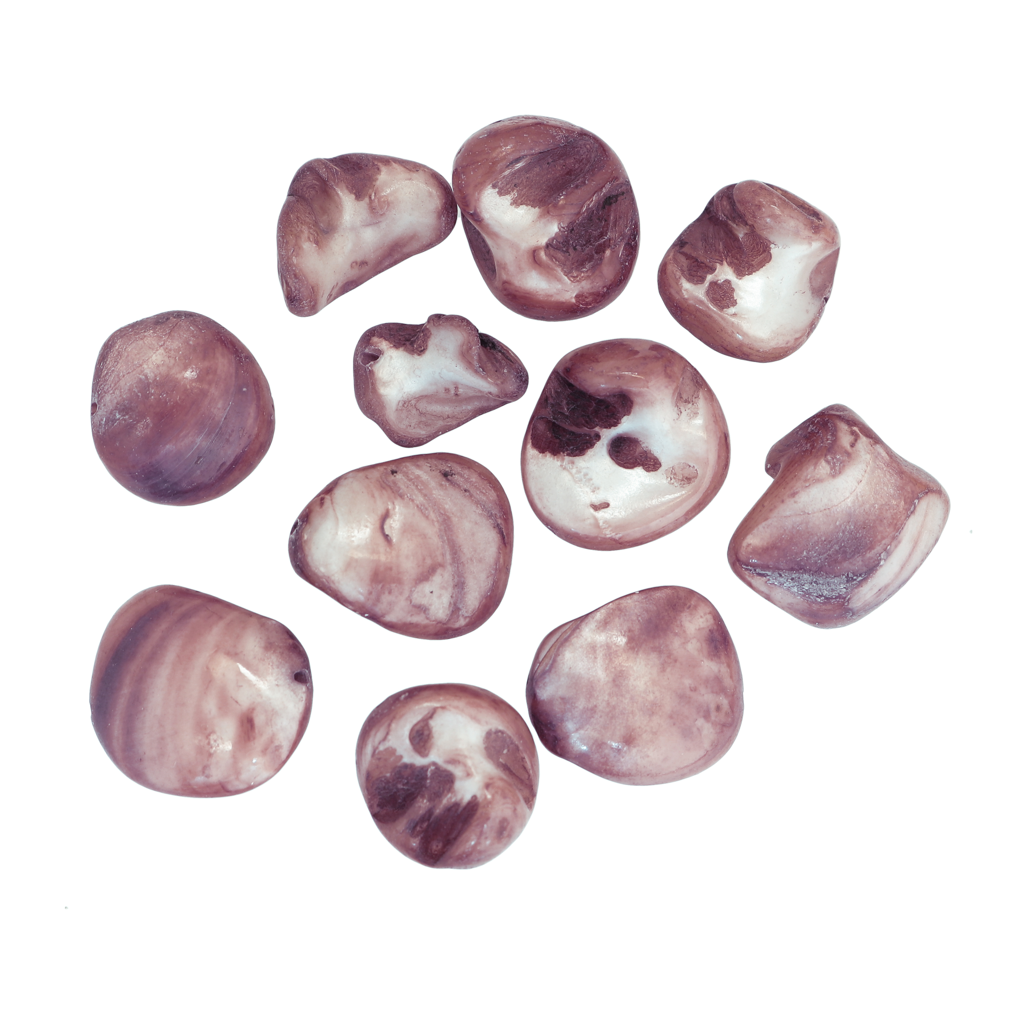Sasso lucido in madreperla, 18 mm. circa, colore ROSA ANTICO
