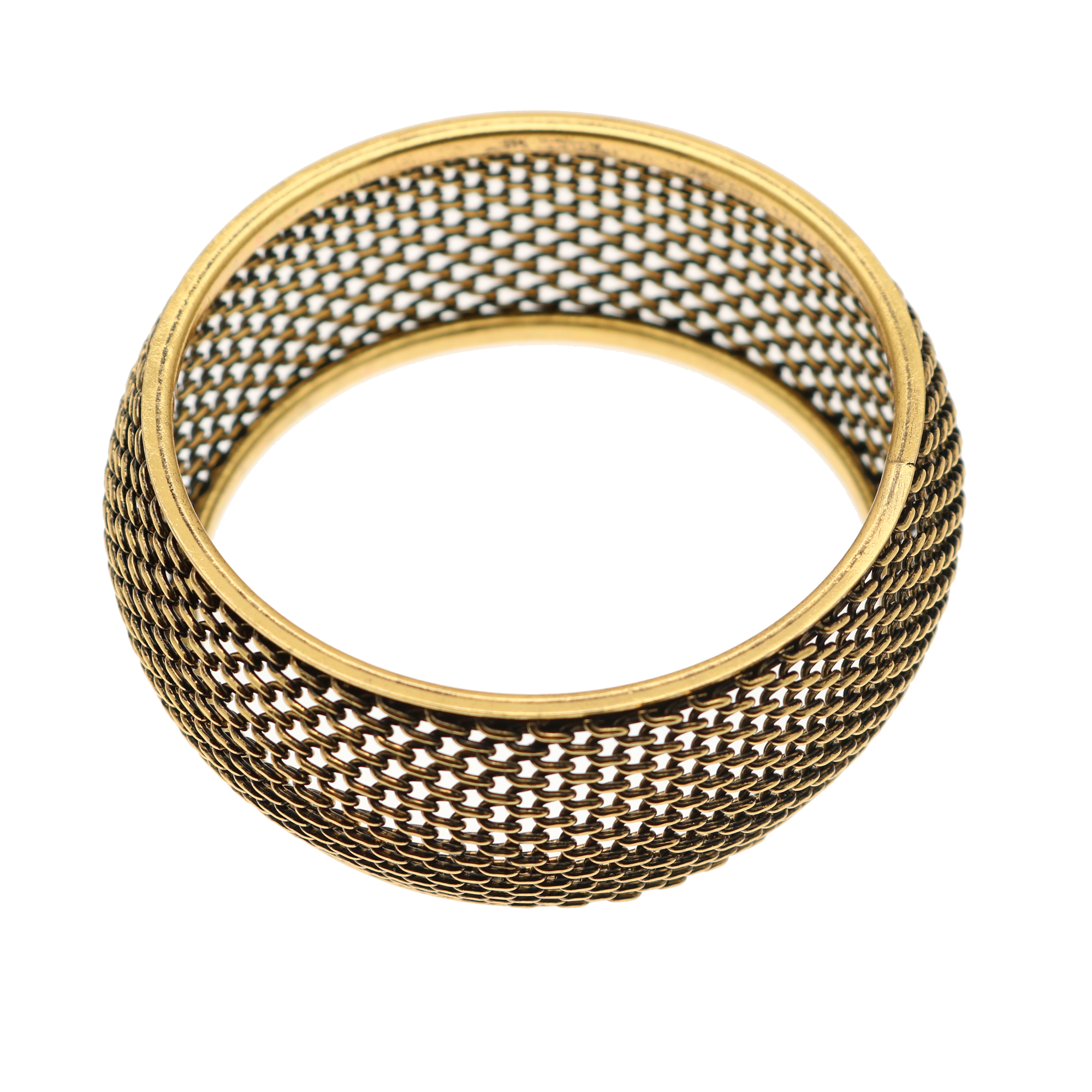 Base per bracciale, chiuso, a rete, leggermente bombato, 82x31 mm.