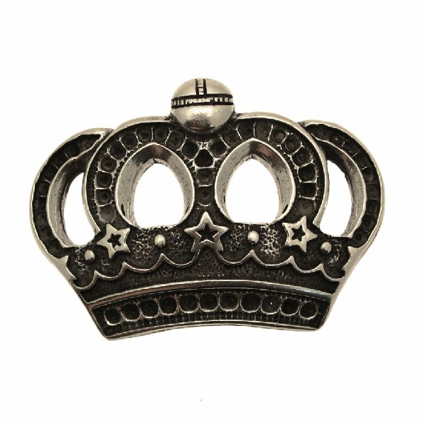 Elemento per bracciale ricurvo, a forma di corona, 52x36 mm.