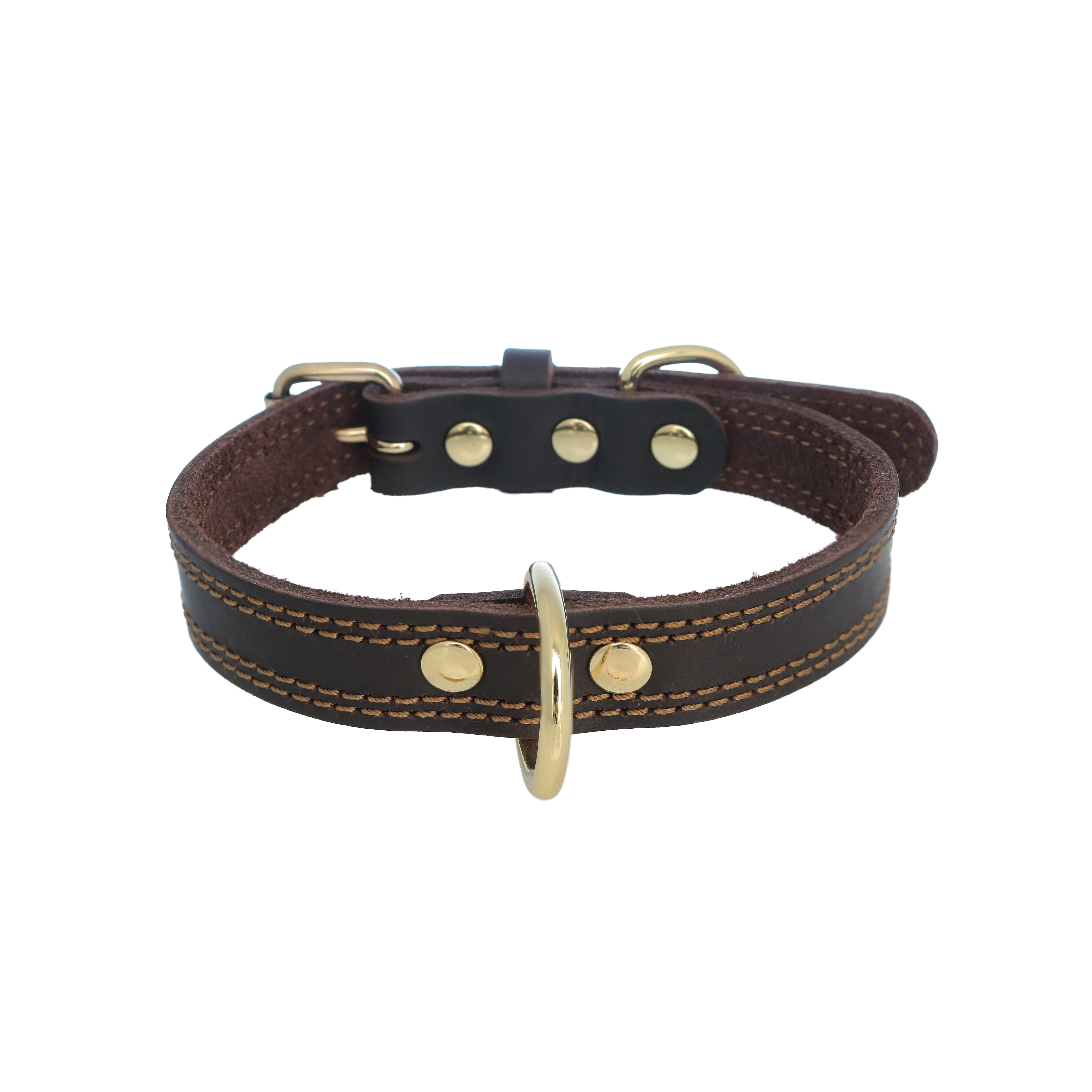 Collarino per Cane in pelle robusta 60cm colore marrone