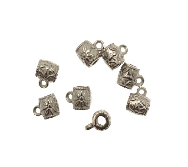 Distanziatore a boccale con fiore disegnato 8x10 mm. in resina