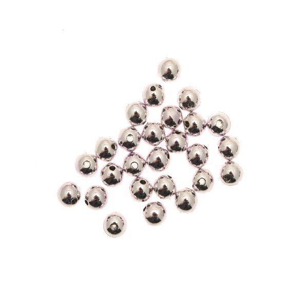 Distanziatore a palla liscia in resina galvanizzata, 6 mm.