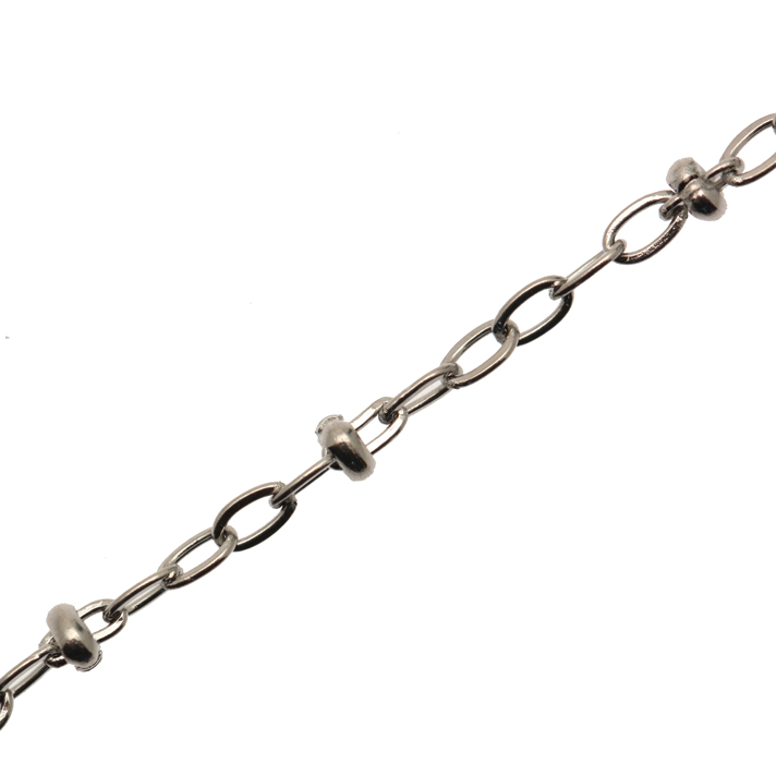Catena composta, in acciaio, ovale con rondelline 1,7mm