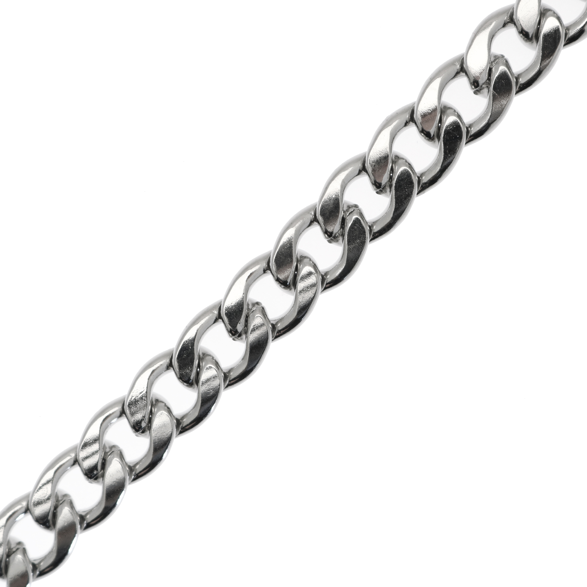 Catena grumetta piatta, in Acciaio, dimensione anello 6x9 mm