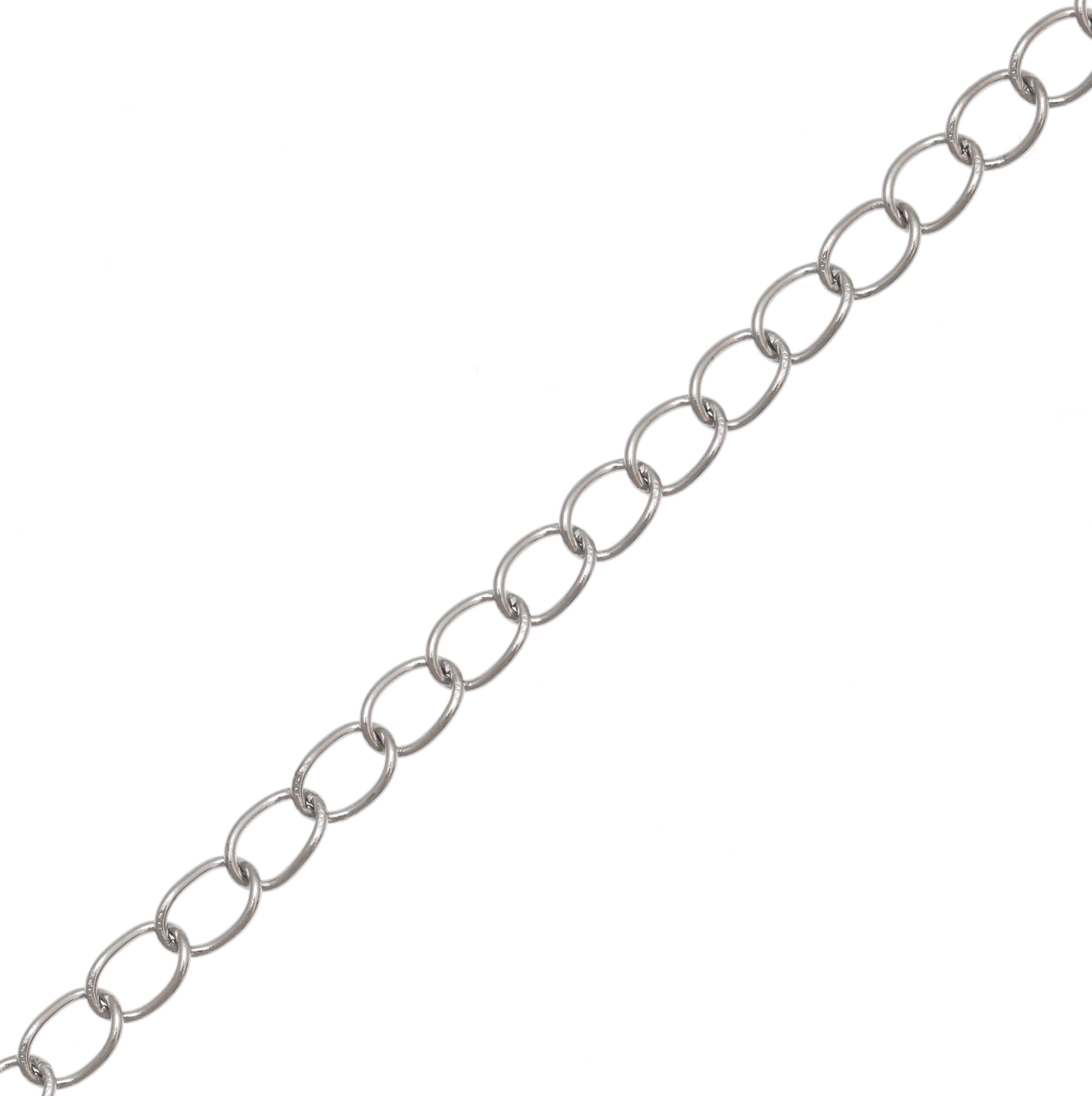 Catena grumetta, in Acciaio, diametro dell'anello 5,1x3,9 mm.