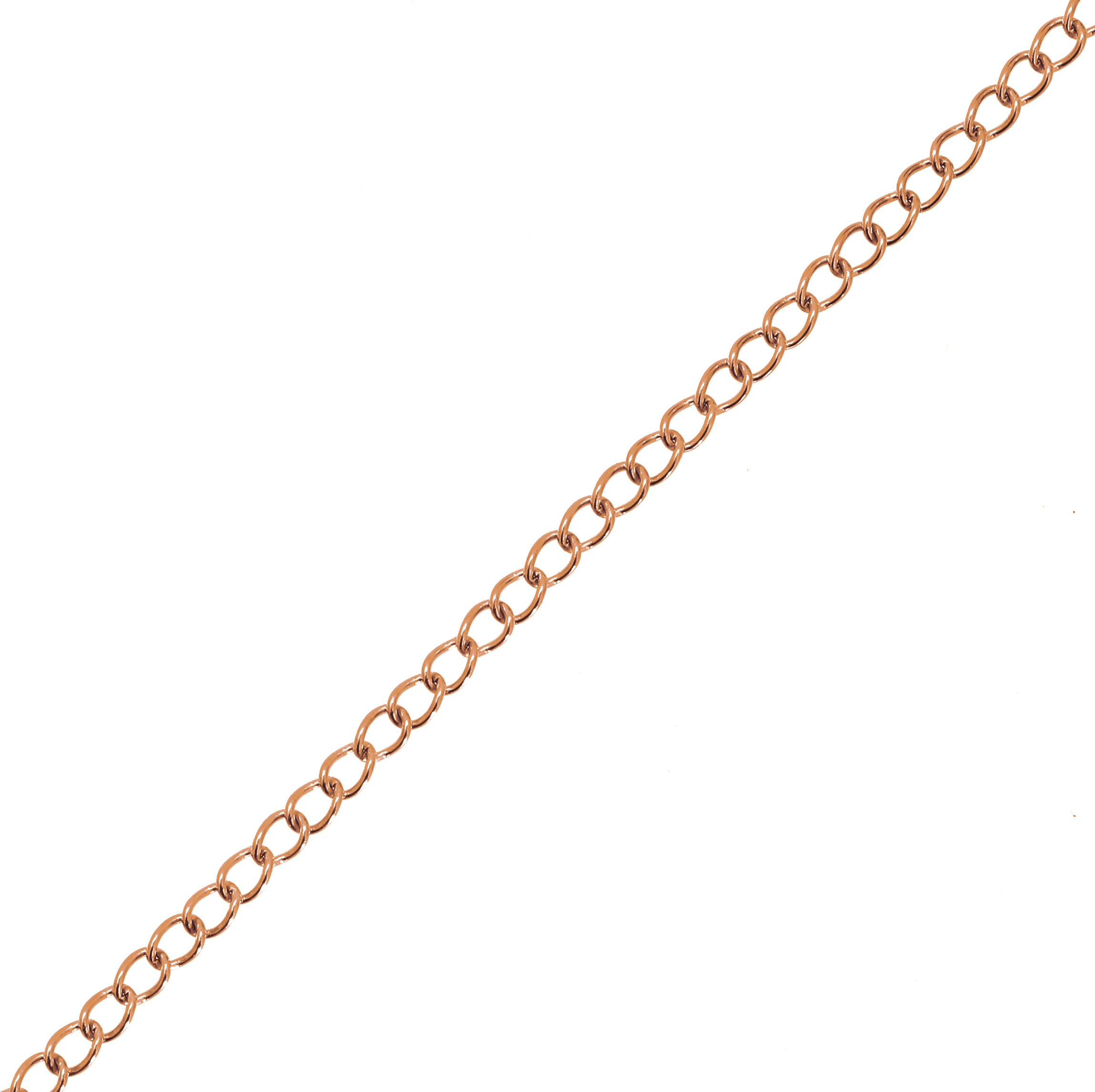 Catena grumetta sottile, in Acciaio, diametro dell'anello 3x4 mm.