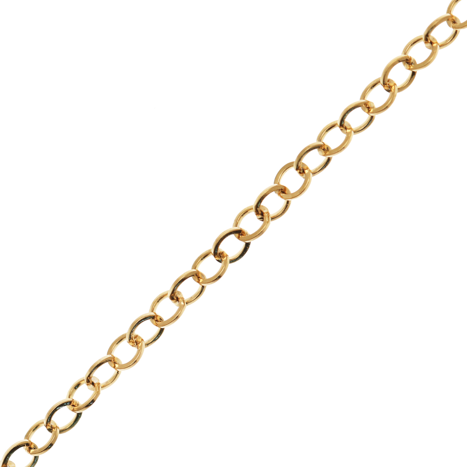 Catena ad anelli tondi piatti, in Acciaio, diametro dell’anello 2 mm.