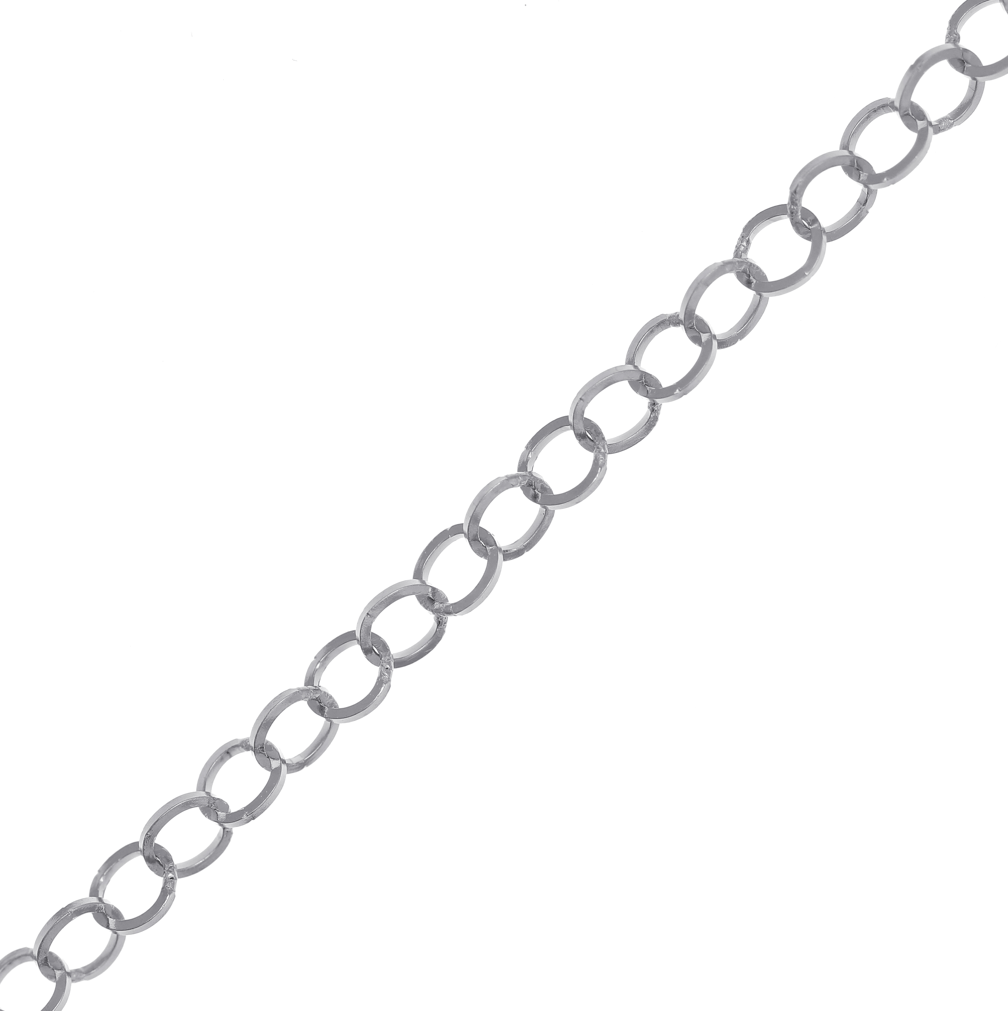 Catena ad anelli tondi piatti, in Acciaio, diametro dell'anello 4 mm.