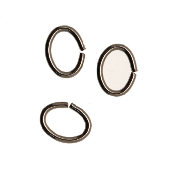 Anellino ovale apribile, 6x8 mm., in Acciaio