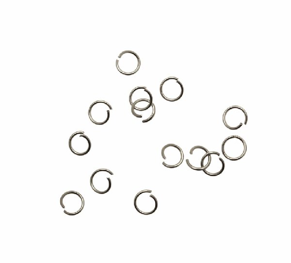 Anellino tondo apribile, 6x0,8 mm., in Acciaio