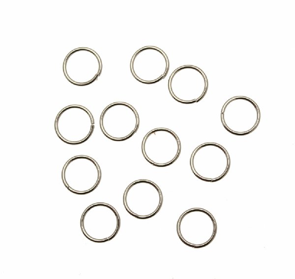Anellino tondo apribile, 8x0,8 mm., in Acciaio