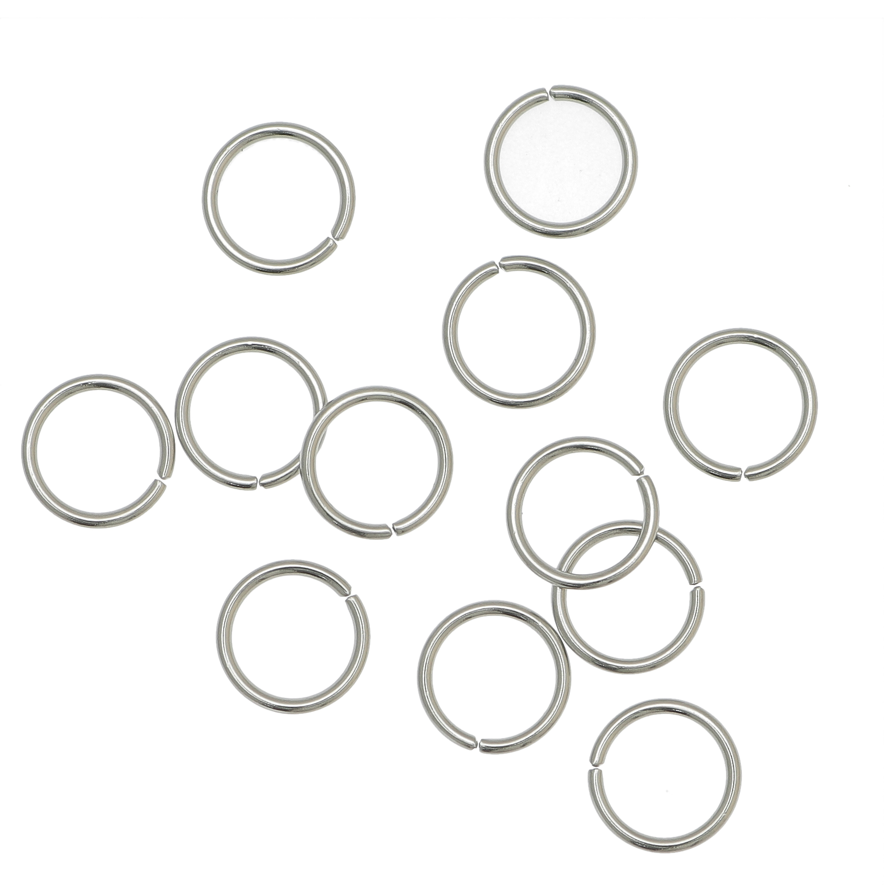 Anellino tondo apribile, 9x1 mm., in Acciaio