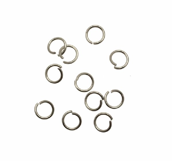Anellino tondo apribile, 10x1,2 mm., in Acciaio