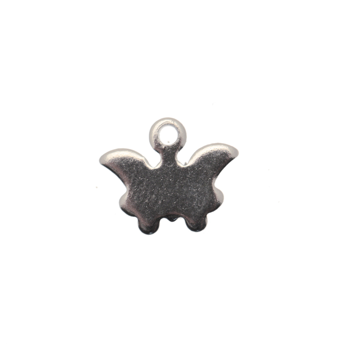 Ciondolo, in Acciaio, a forma di farfalla, 9x8 mm.