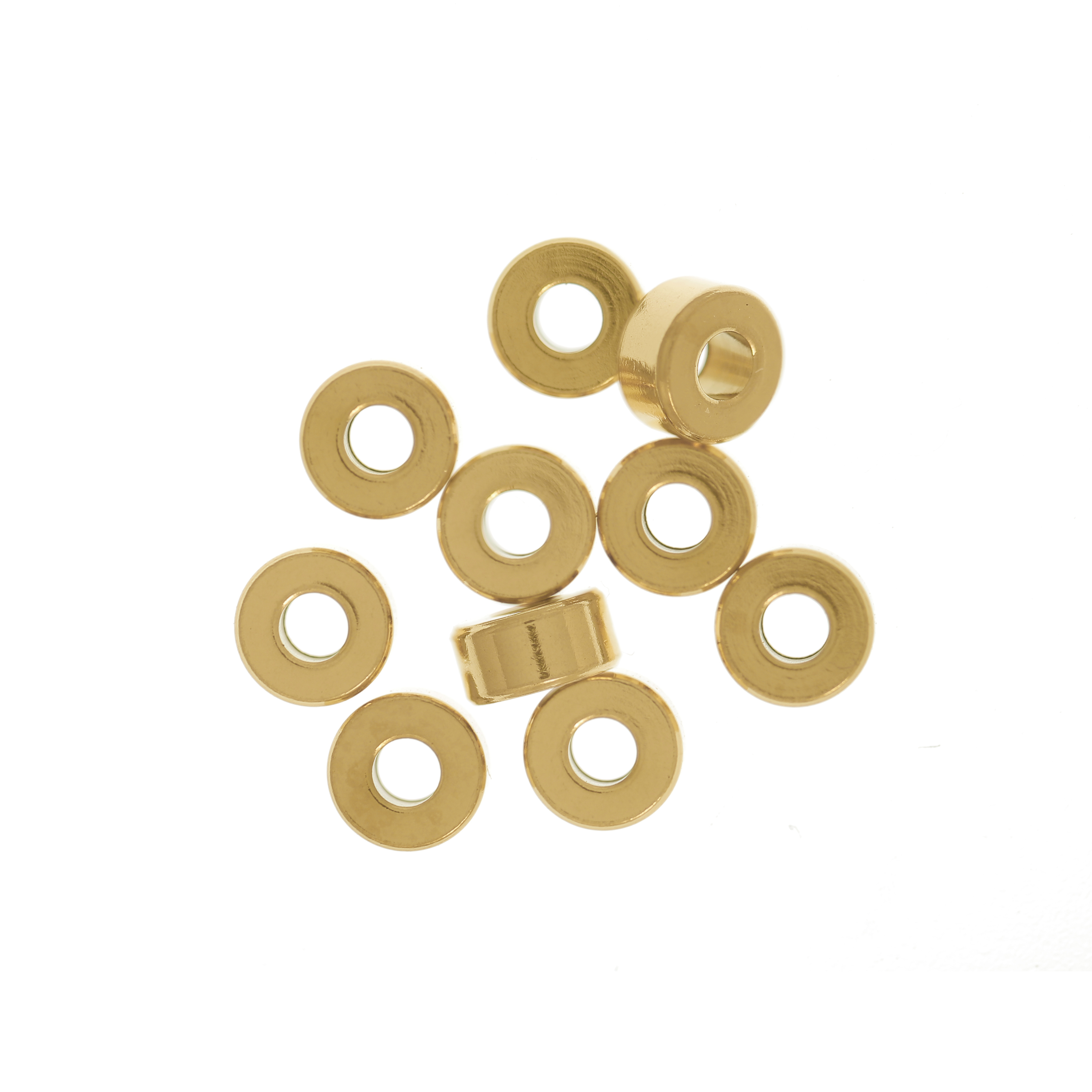 Distanziatore a forma di rondella liscia, 5x2x1,3 mm., in Acciaio 