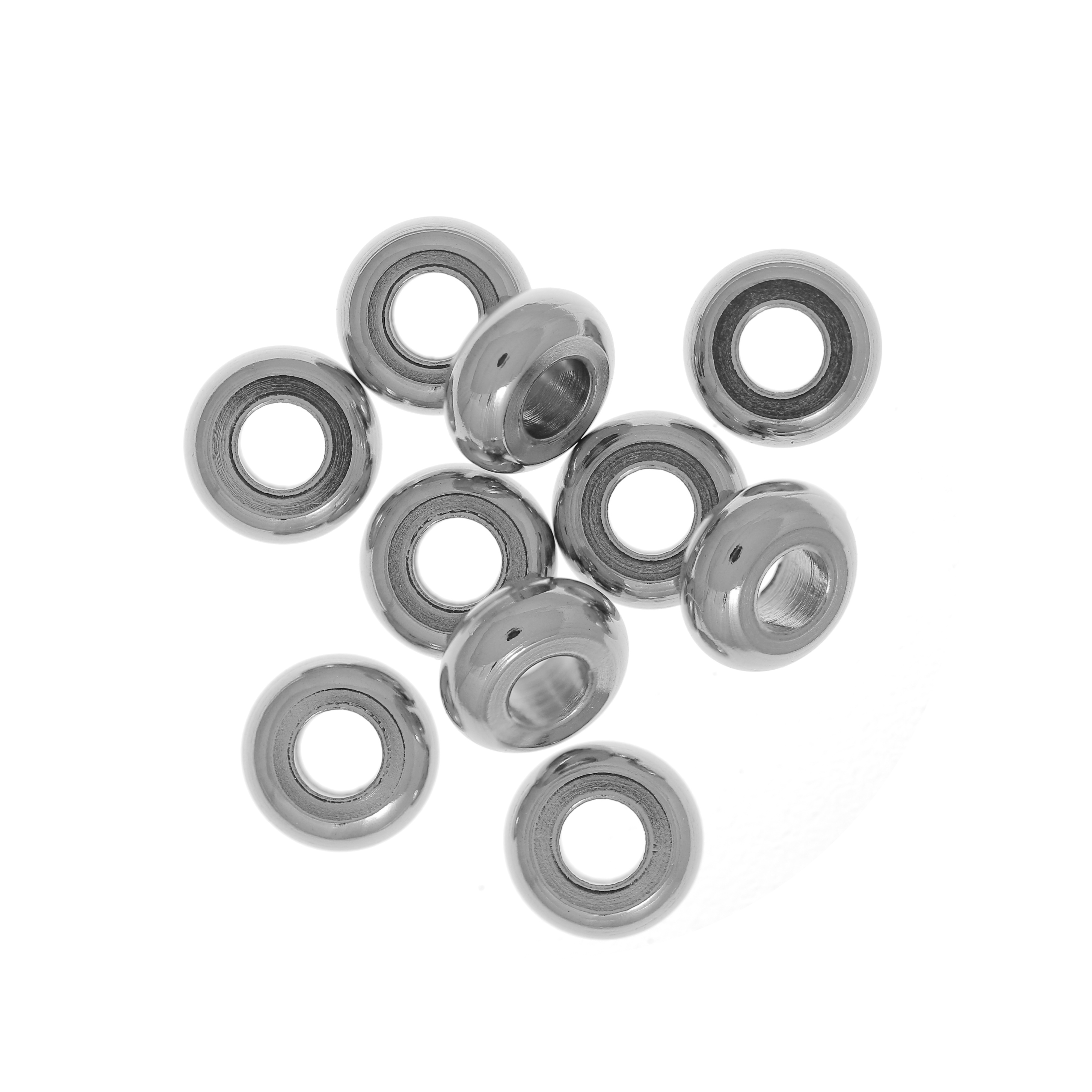 Distanziatore a forma di rondella liscia, leggermente bombata, 5x2x1,9 mm., in Acciaio