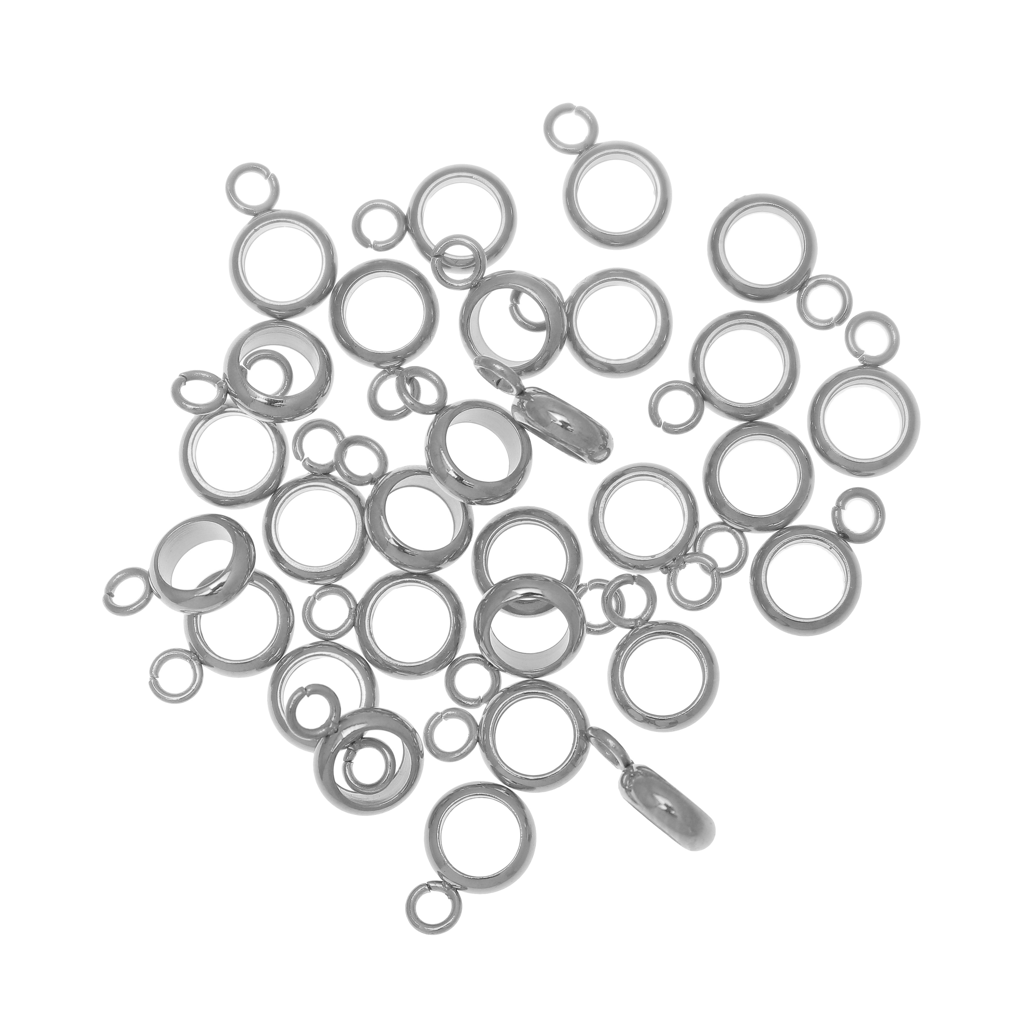 Distanziatore a forma di rondella sottile con anello, in Acciaio, 1.8x9mm.