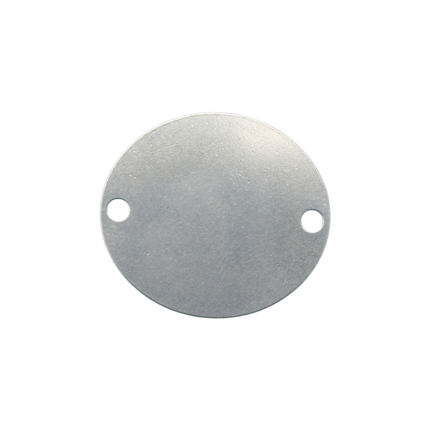 Elemento a doppio foro, in Acciaio, a medaglia ovale 35x40 mm.