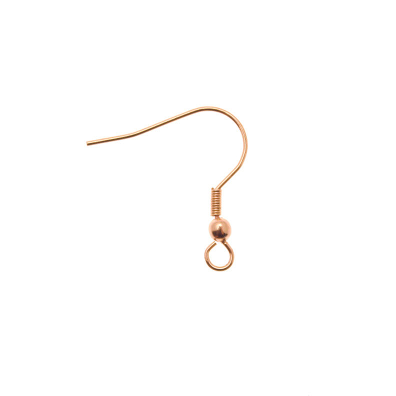 Monachella semplice, in Acciaio, spirale+pallina, colore Oro Rosa