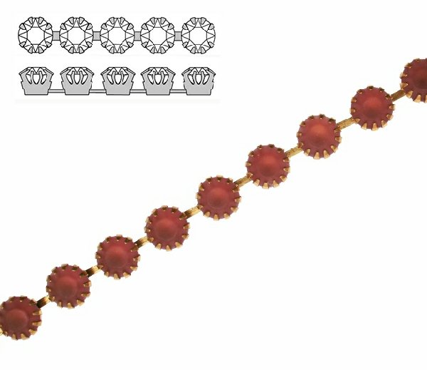 Catena strass francese, con cristalli non Swarovski, colore strass LIGHT AMETISTA SATINATO