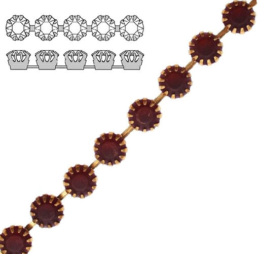 Catena strass francese, con cristalli non Swarovski, colore strass AMETISTA SATINATO