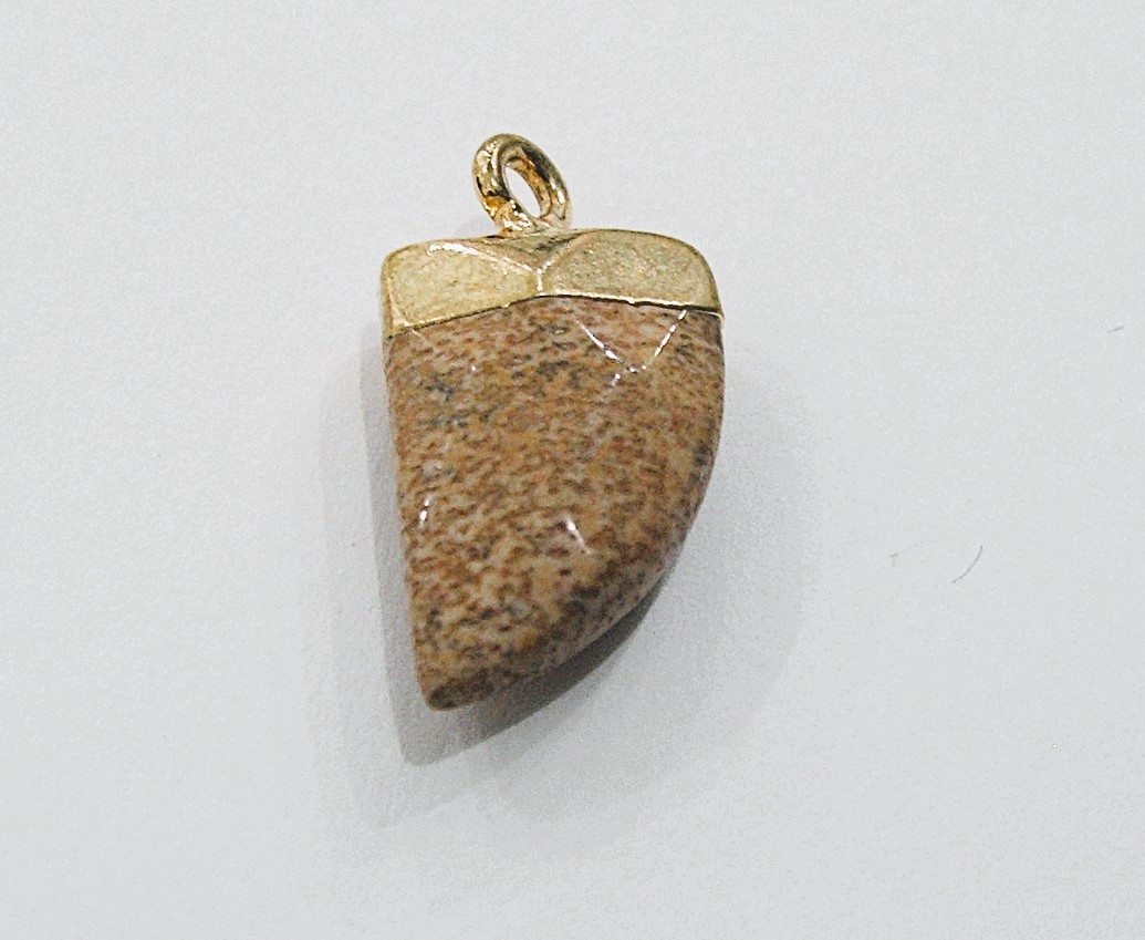 Ciondolo a forma di Dente in pietra Naturale 11x21 mm, Paesina