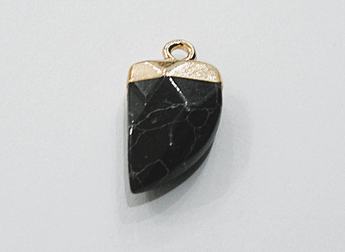 Ciondolo a forma di Dente in pietra Naturale 11x21 mm, Tormalina