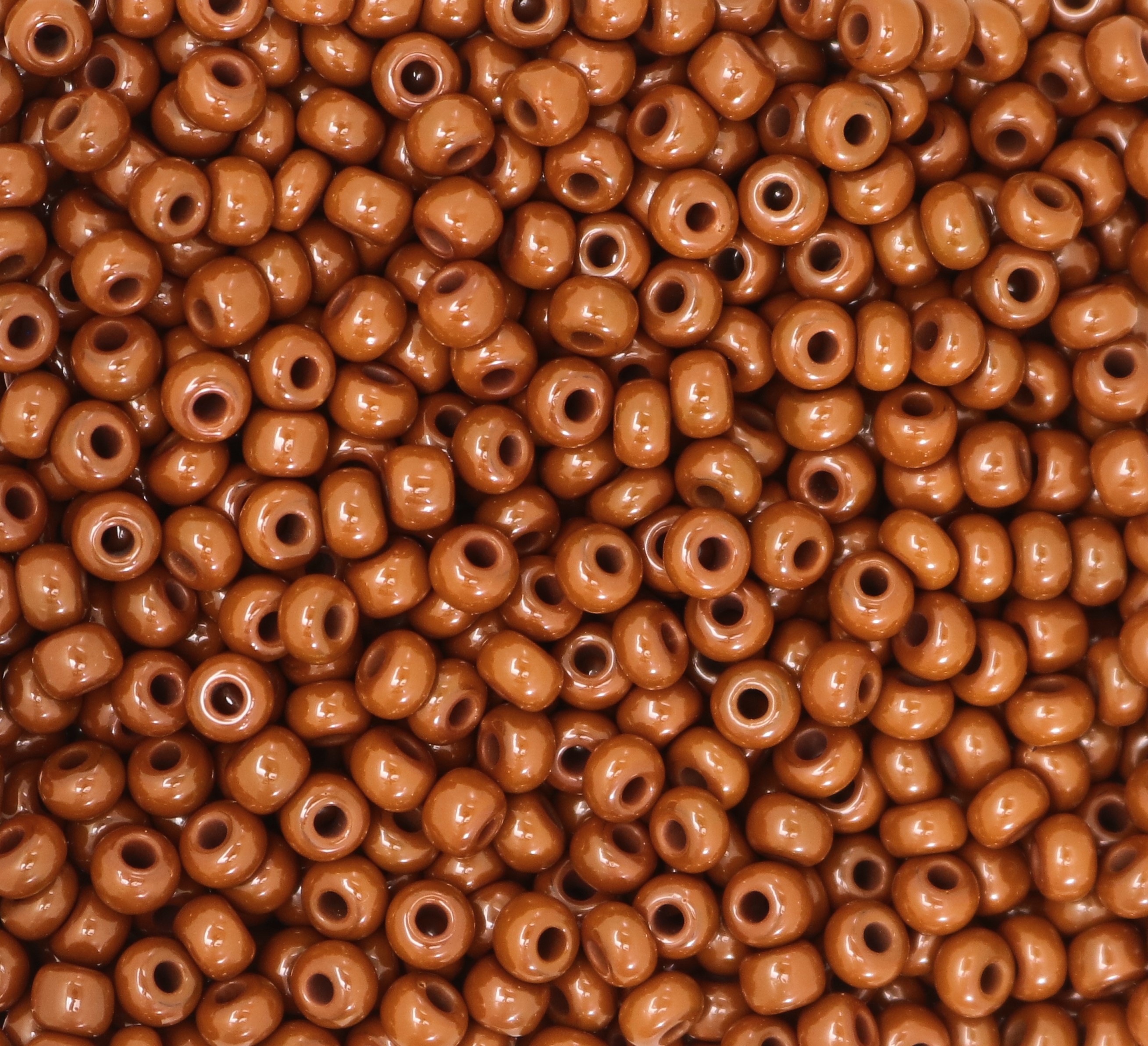 Conteria in vetro, 3x2 mm., colore Mattone opaco