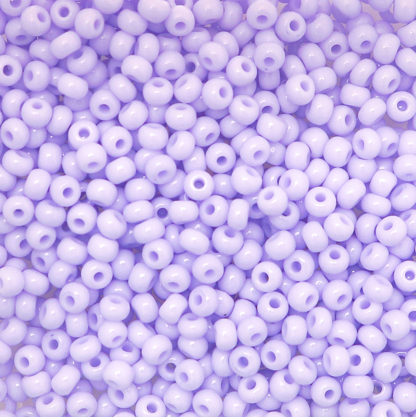 Conteria in vetro, 3x2 mm., colore Lilla Chiaro opaco