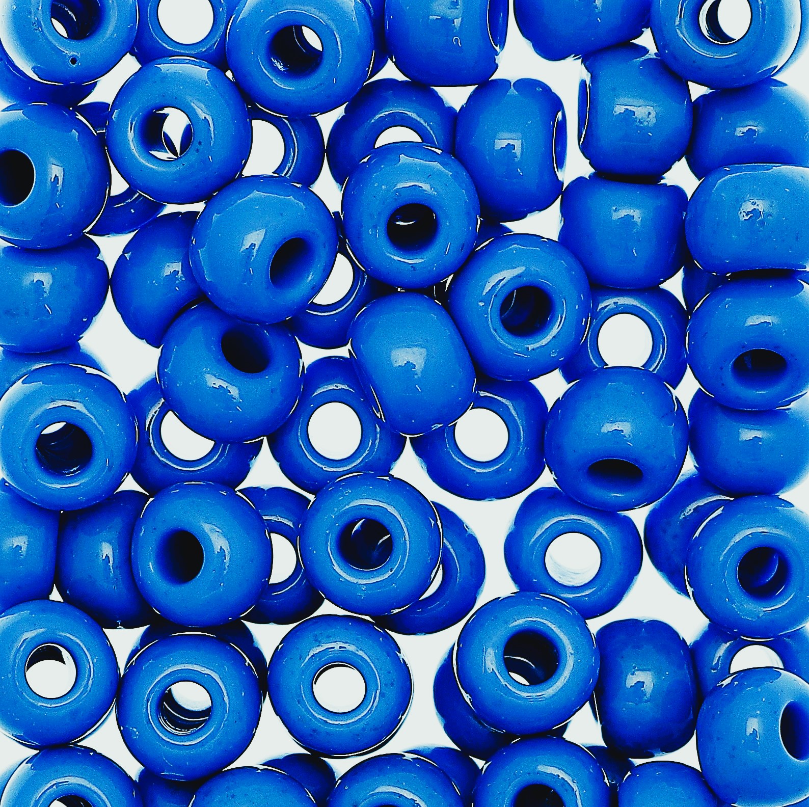 Conteria gigante in vetro, 8x5 mm., colore Blu chiaro opaco