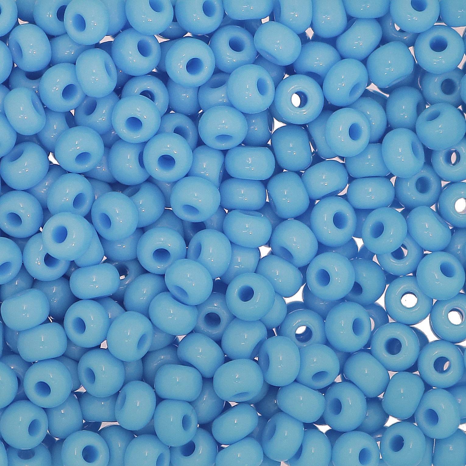 Conteria in vetro, 3x2 mm., colore Azzurro opaco