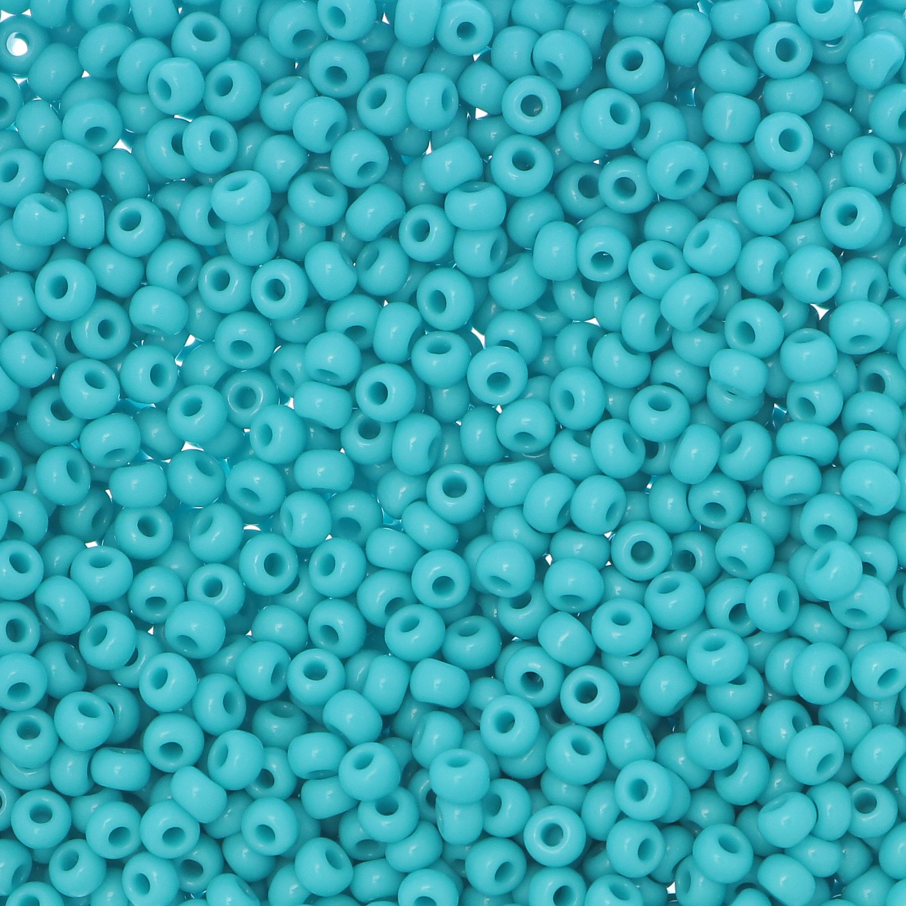Conteria in vetro, 3x2 mm., colore Acquamarina Scuro opaco