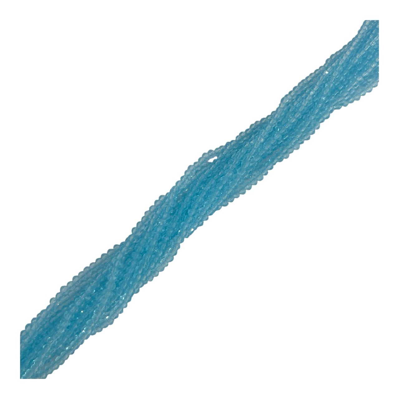 Filo di Cipollotti in Cristallo, 3x2mm., colore ACQUAMARINA TRASPARENTE