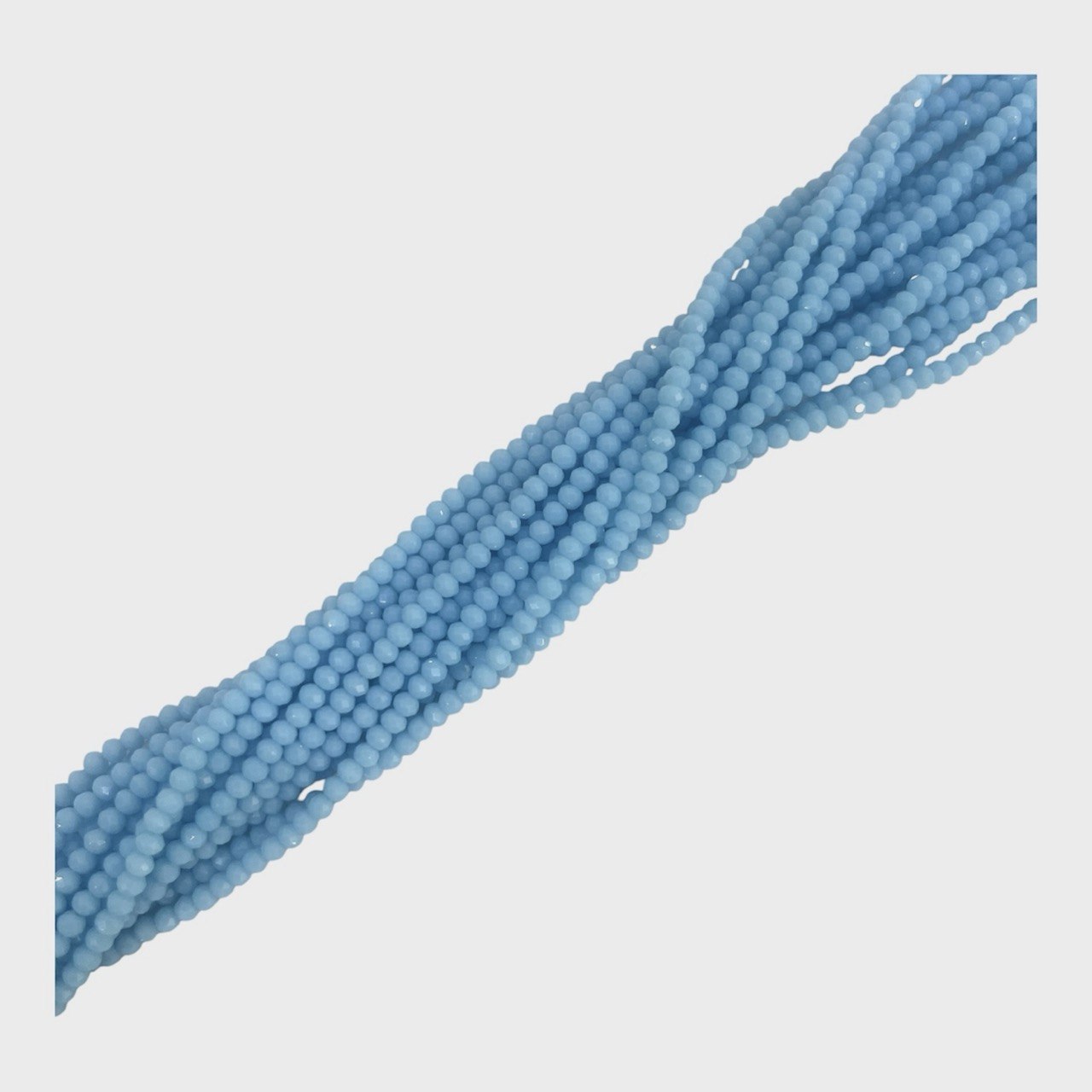 Filo di Cipollotti in Cristallo, 3x2mm., colore AZZURRO  PIENO LUCIDO